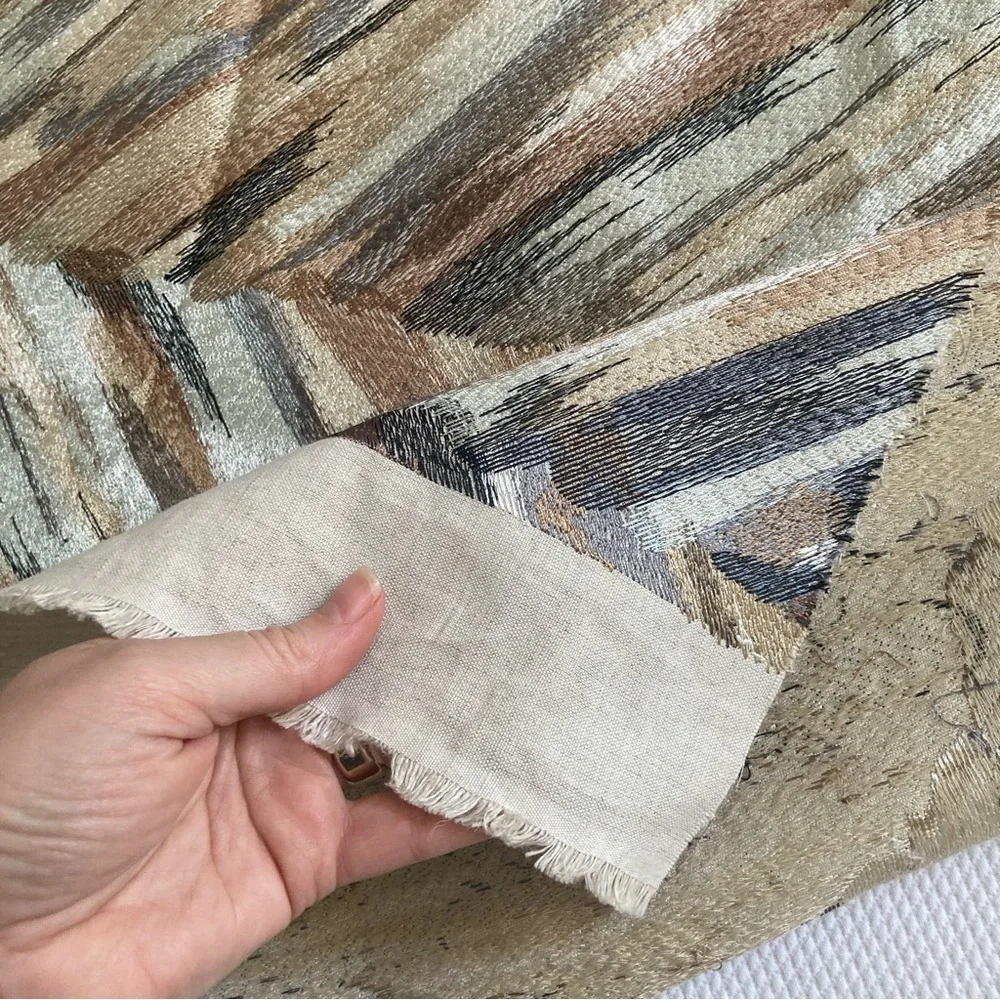 Petroutchka fabric by Casamance luxury upholstery remnant 30”x 55” linen cotton